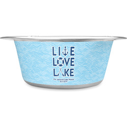 Live Love Lake Stainless Steel Dog Bowl - Medium (Personalized)