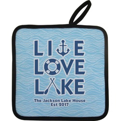 Live Love Lake Pot Holder w/ Name or Text