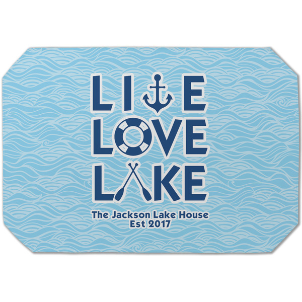 Custom Live Love Lake Dining Table Mat - Octagon (Single-Sided) w/ Name or Text