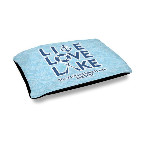 Custom Live Love Lake Outdoor Dog Bed - Medium (Personalized)