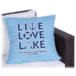 Live Love Lake Outdoor Pillow - 18" (Personalized)