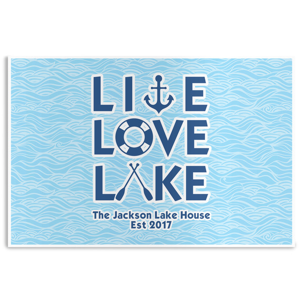 Custom Live Love Lake Disposable Paper Placemats (Personalized)