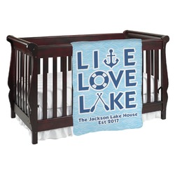 Live Love Lake Baby Blanket (Single Sided) (Personalized)