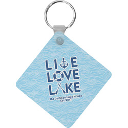 Live Love Lake Diamond Plastic Keychain w/ Name or Text