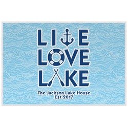 Live Love Lake Laminated Placemat w/ Name or Text