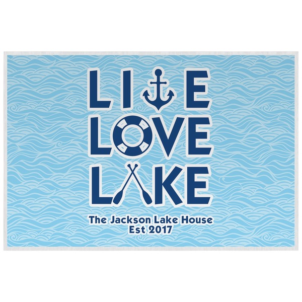 Custom Live Love Lake Laminated Placemat w/ Name or Text