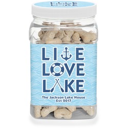 Live Love Lake Dog Treat Jar (Personalized)