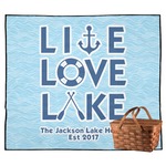 Live Love Lake Outdoor Picnic Blanket (Personalized)