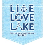 Live Love Lake Iron On Faux Pocket (Personalized)
