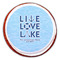 Live Love Lake Printed Icing Circle - Large - On Cookie