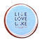 Live Love Lake Printed Icing Circle - Medium - On Cookie