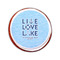 Live Love Lake Printed Icing Circle - Small - On Cookie