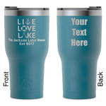 Live Love Lake RTIC Tumbler - Dark Teal - Laser Engraved - Double-Sided (Personalized)