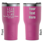 Live Love Lake RTIC Tumbler - Magenta - Laser Engraved - Double-Sided (Personalized)