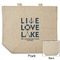 Live Love Lake Reusable Cotton Grocery Bag - Front & Back View