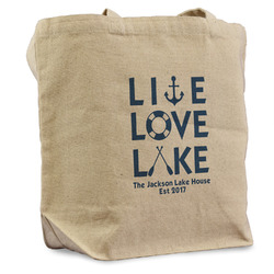 Live Love Lake Reusable Cotton Grocery Bag - Single (Personalized)
