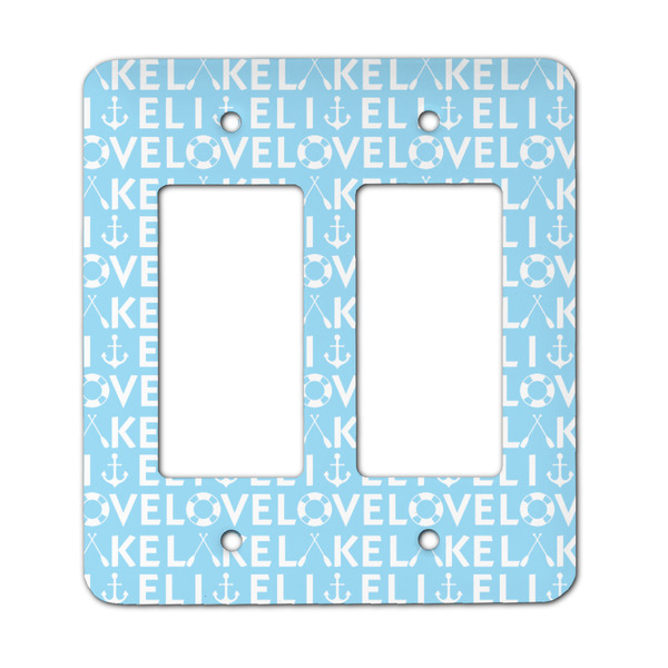 Custom Live Love Lake Rocker Style Light Switch Cover - Two Switch