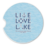 Live Love Lake Sandstone Car Coaster - Single (Personalized)