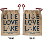 Live Love Lake Santa Sack - Front & Back (Personalized)