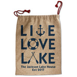 Live Love Lake Santa Sack - Front (Personalized)