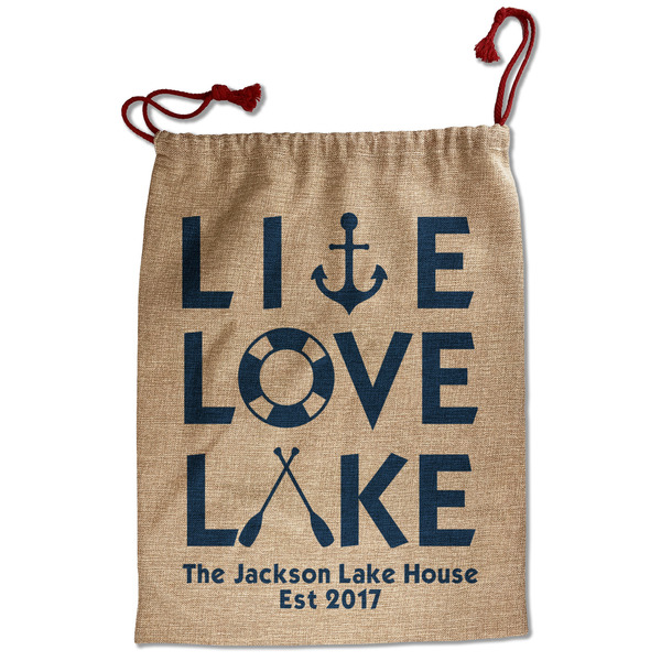 Custom Live Love Lake Santa Sack - Front (Personalized)