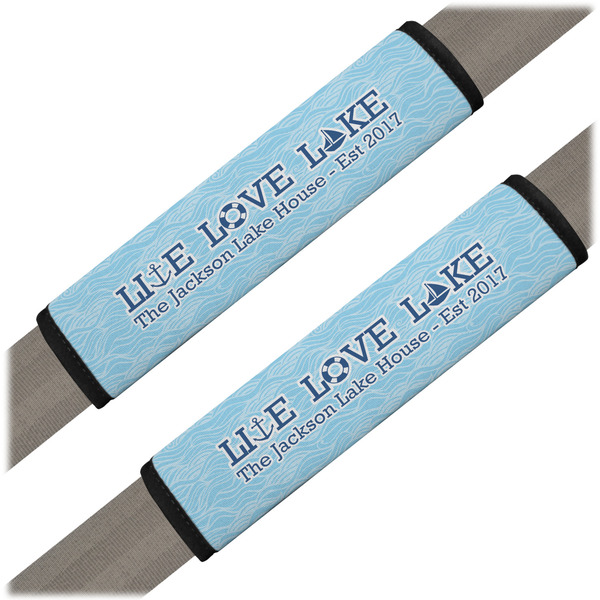 Custom Live Love Lake Seat Belt Covers (Set of 2) (Personalized)