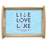 Live Love Lake Natural Wooden Tray - Large (Personalized)