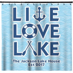 Live Love Lake Shower Curtain - 71" x 74" (Personalized)