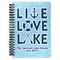 Live Love Lake Spiral Journal Large - Front View