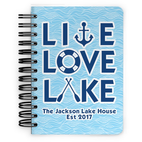 Custom Live Love Lake Spiral Notebook - 5x7 w/ Name or Text