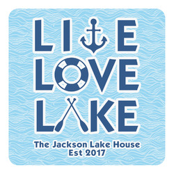 Live Love Lake Square Decal - Large (Personalized)
