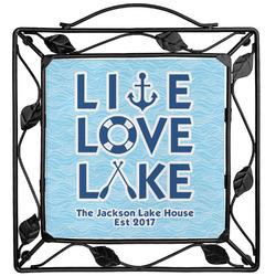 Live Love Lake Square Trivet (Personalized)