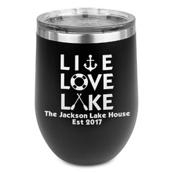 Live Love Lake Stemless Wine Tumbler - 5 Color Choices - Stainless Steel  (Personalized)