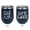 Live Love Lake Stainless Wine Tumblers - Navy - Double Sided - Approval