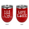 Live Love Lake Stainless Wine Tumblers - Red - Double Sided - Approval