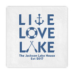 Live Love Lake Standard Decorative Napkins (Personalized)