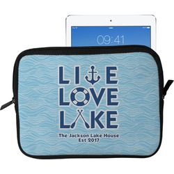 Live Love Lake Tablet Case / Sleeve - Large (Personalized)