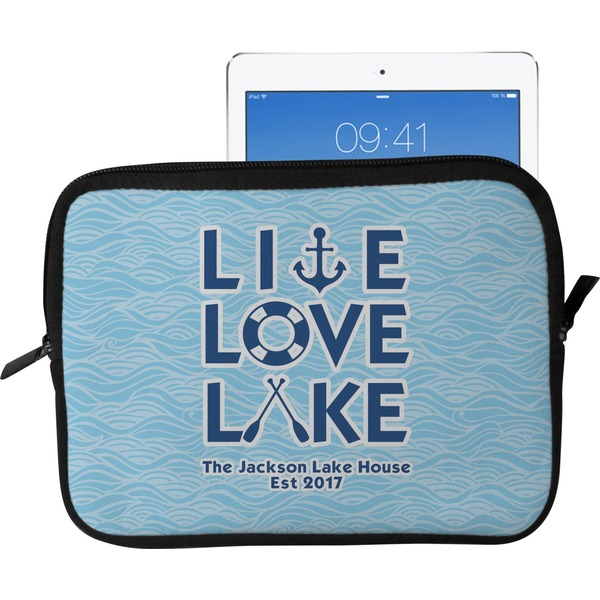 Custom Live Love Lake Tablet Case / Sleeve - Large (Personalized)