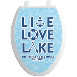 Live Love Lake Toilet Seat Decal - Elongated (Personalized)