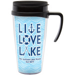 Live Love Lake Acrylic Travel Mug with Handle (Personalized)