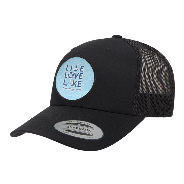 Custom Live Love Lake Trucker Hat - Black (Personalized)