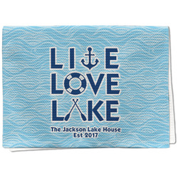 Live Love Lake Kitchen Towel - Waffle Weave (Personalized)