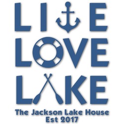 Live Love Lake Graphic Decal - Medium (Personalized)