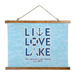 Live Love Lake Wall Hanging Tapestry - Wide (Personalized)