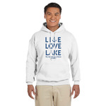 Live Love Lake Hoodie - White - Medium (Personalized)