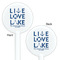 Live Love Lake White Plastic 5.5" Stir Stick - Double Sided - Round - Front & Back