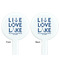 Live Love Lake White Plastic 7" Stir Stick - Double Sided - Round - Front & Back