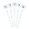 Live Love Lake White Plastic 7" Stir Stick - Round - Fan View