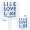 Live Love Lake White Plastic Stir Stick - Double Sided - Approval