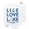 Live Love Lake White Plastic Stir Stick - Single Sided - Square - Approval